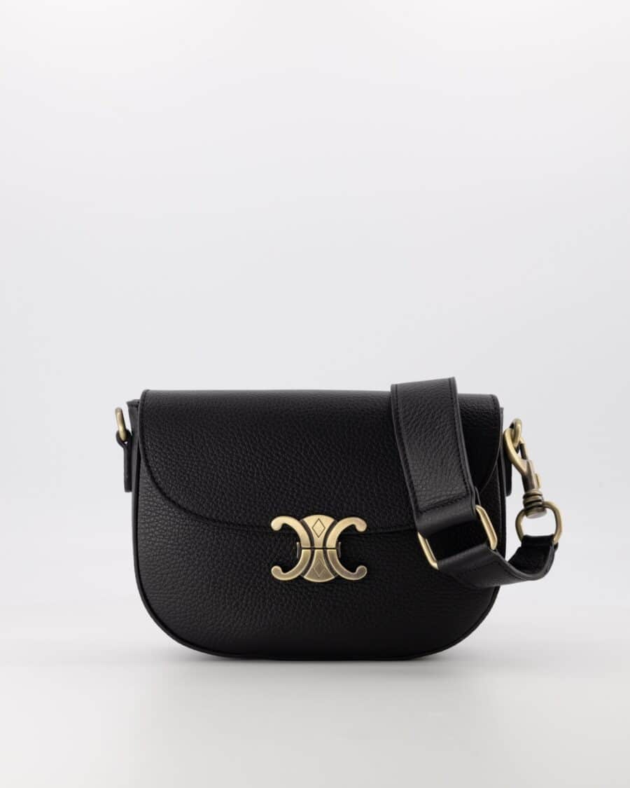 Celina Leren Tas Zwart