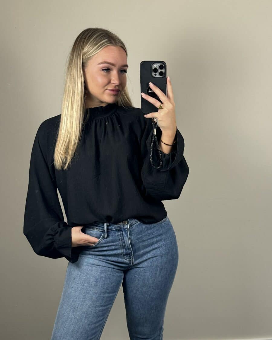 Kae Blouse Zwart - Afbeelding 2