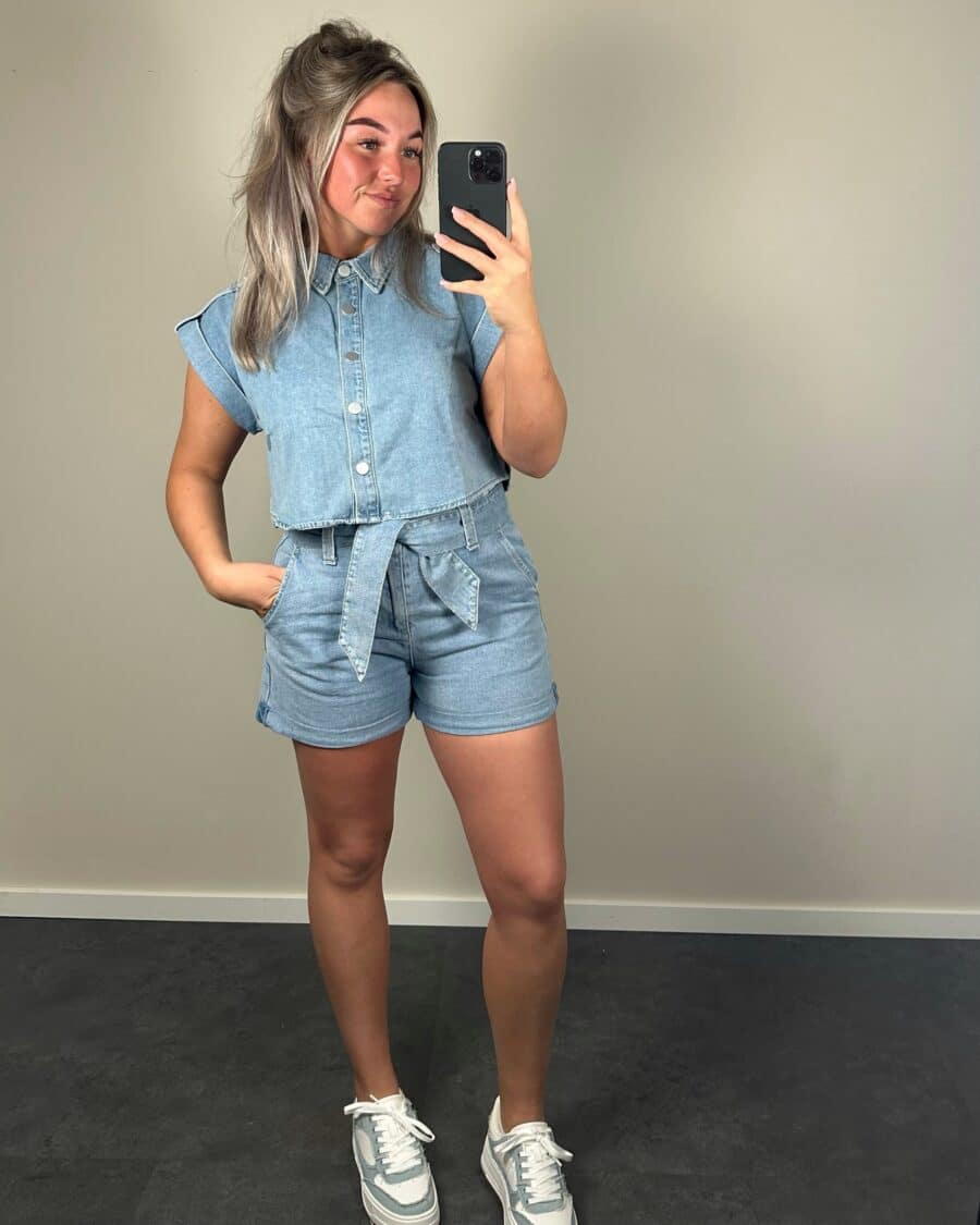 Joan Top Denim Bleu