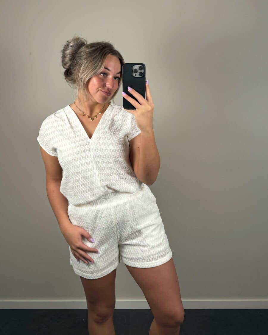Lara top wit ONE SIZE
